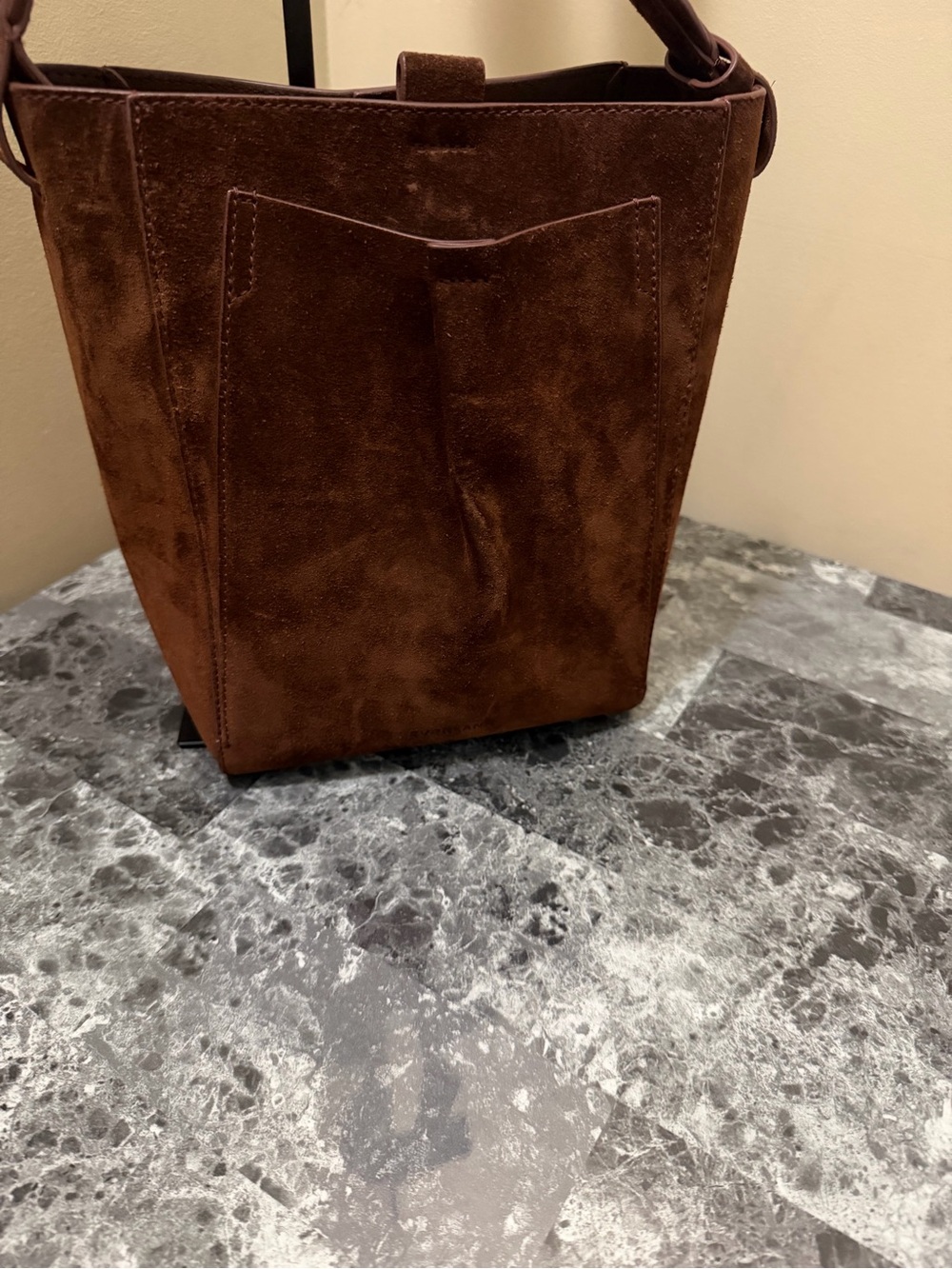 THE MINI STUDIO Everlane Brown Suede Crossbody Bag - Picture 9 of 15
